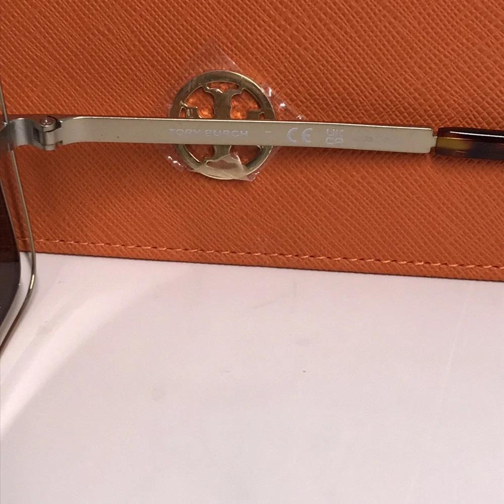 ✨ New Authentic Tory Burch TY6086 55-X Brown & Gold Sunglasses ✨